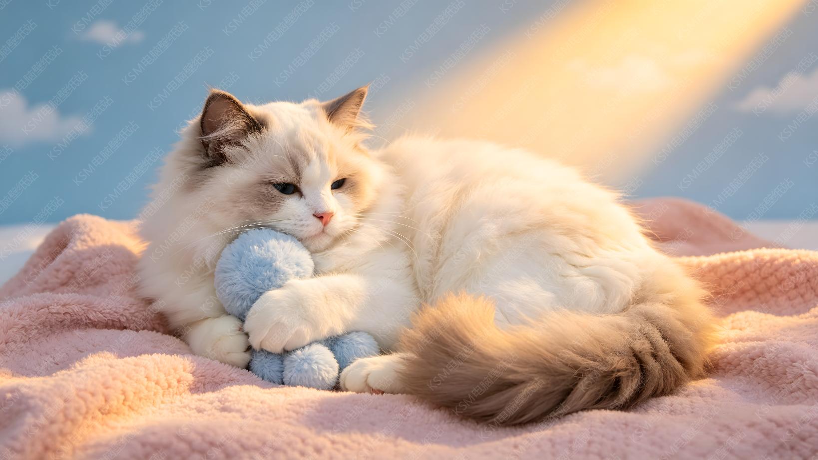 抱球布偶猫