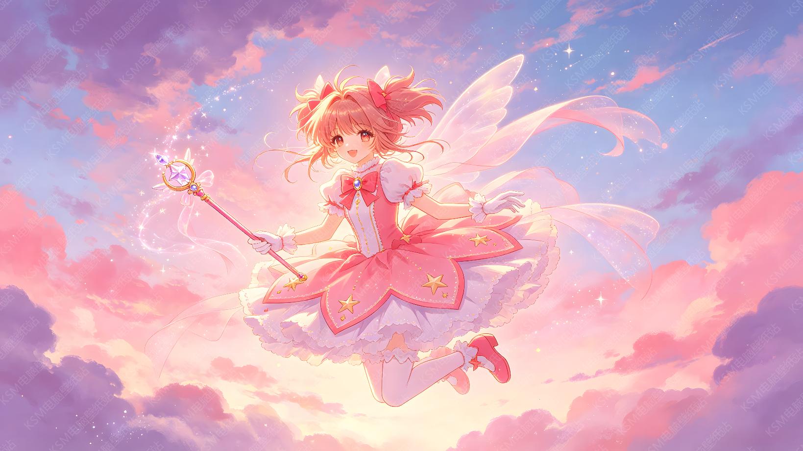 粉发魔法少女