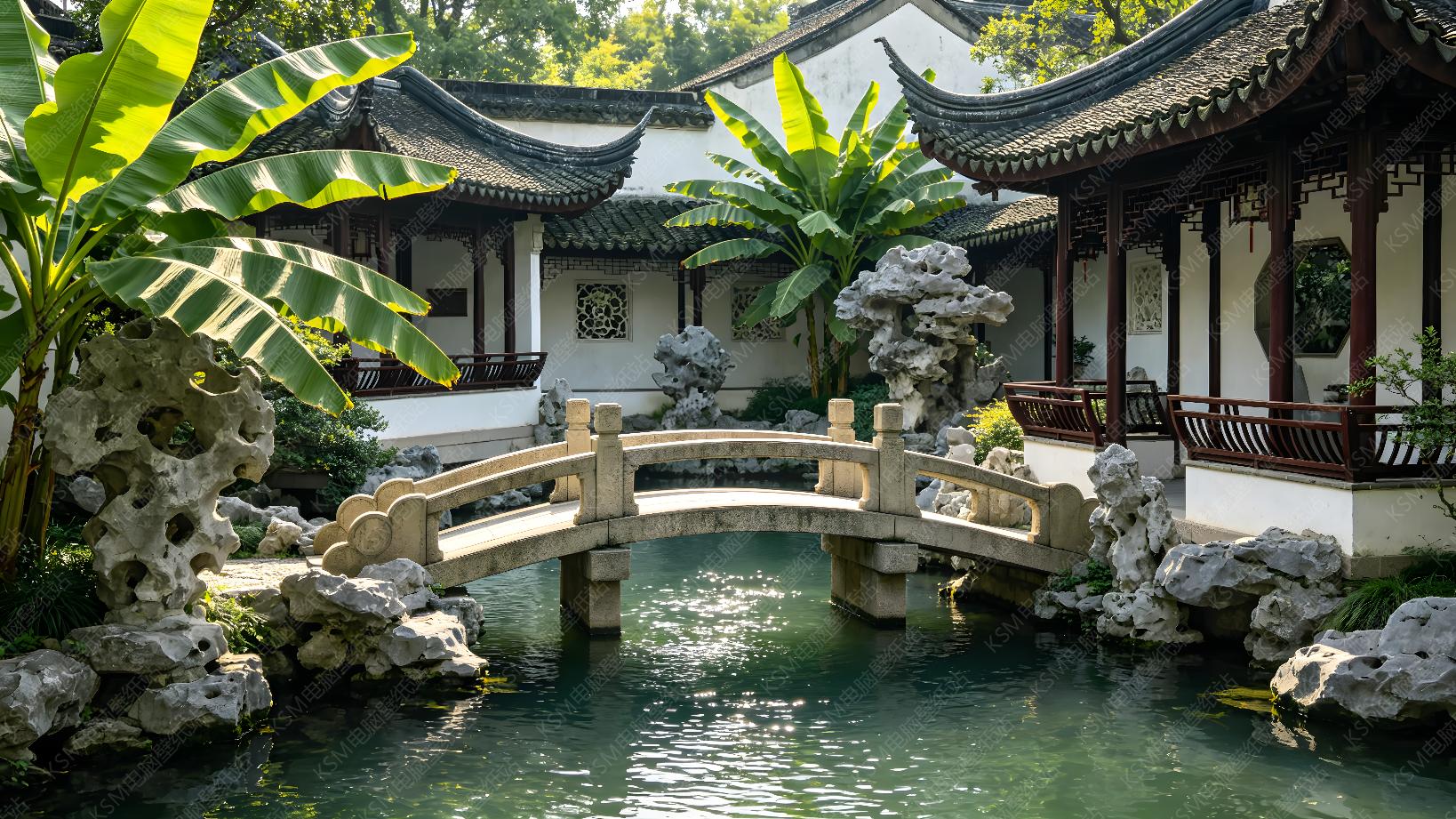 江南园林水景