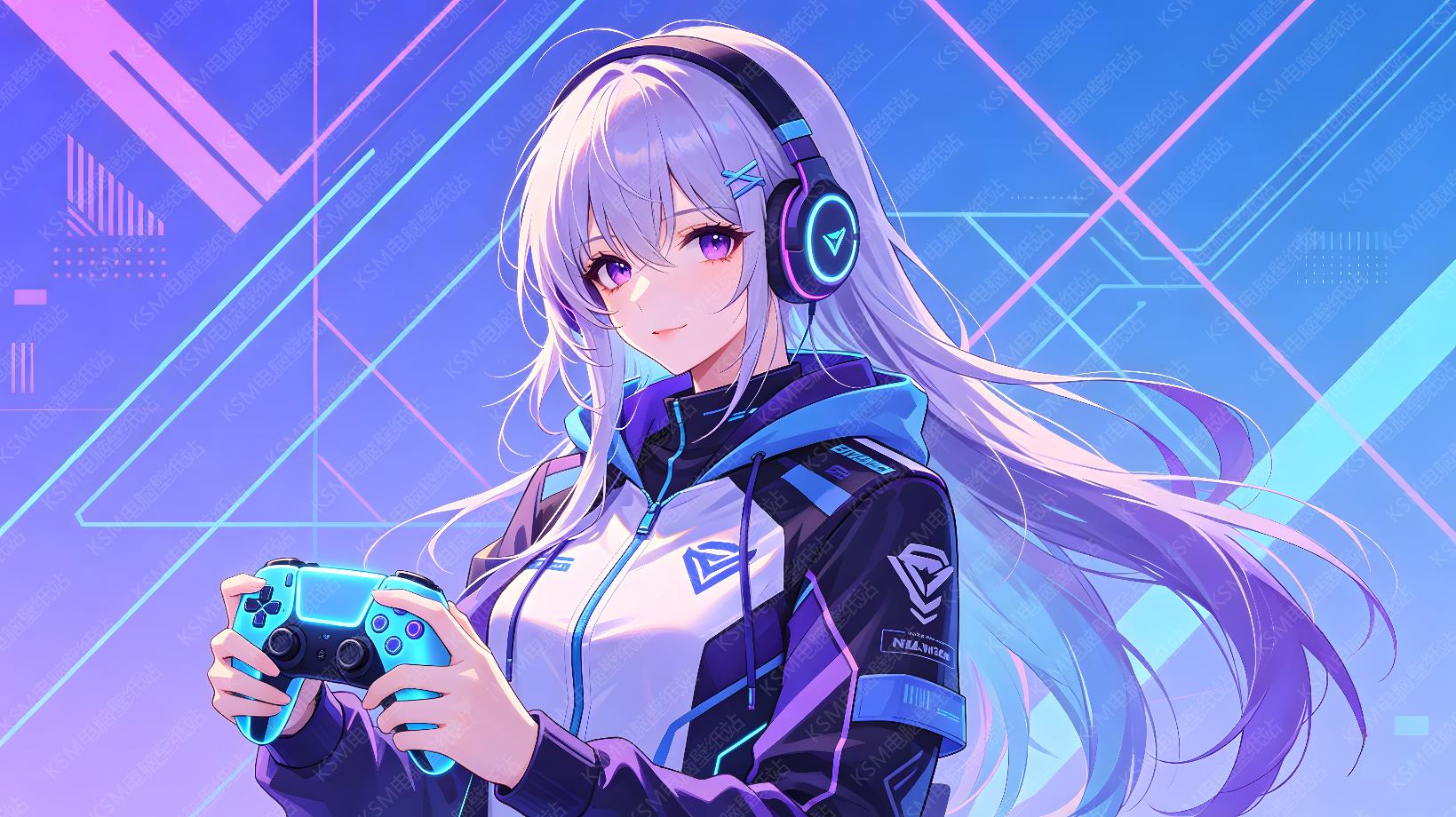 电竞紫发少女