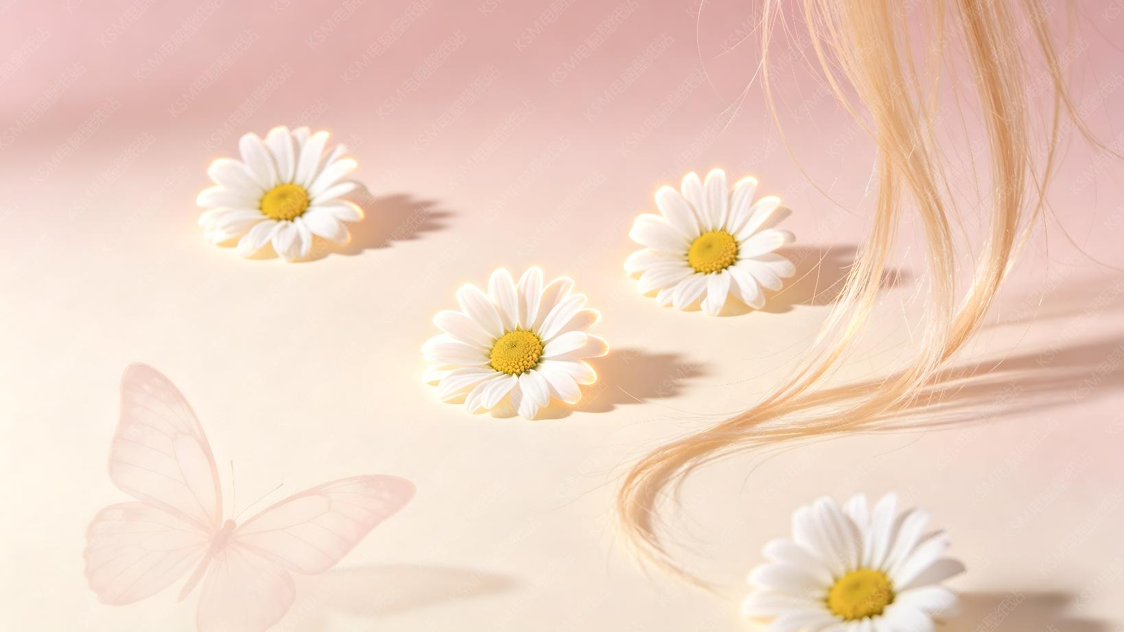 雏菊蝴蝶背景