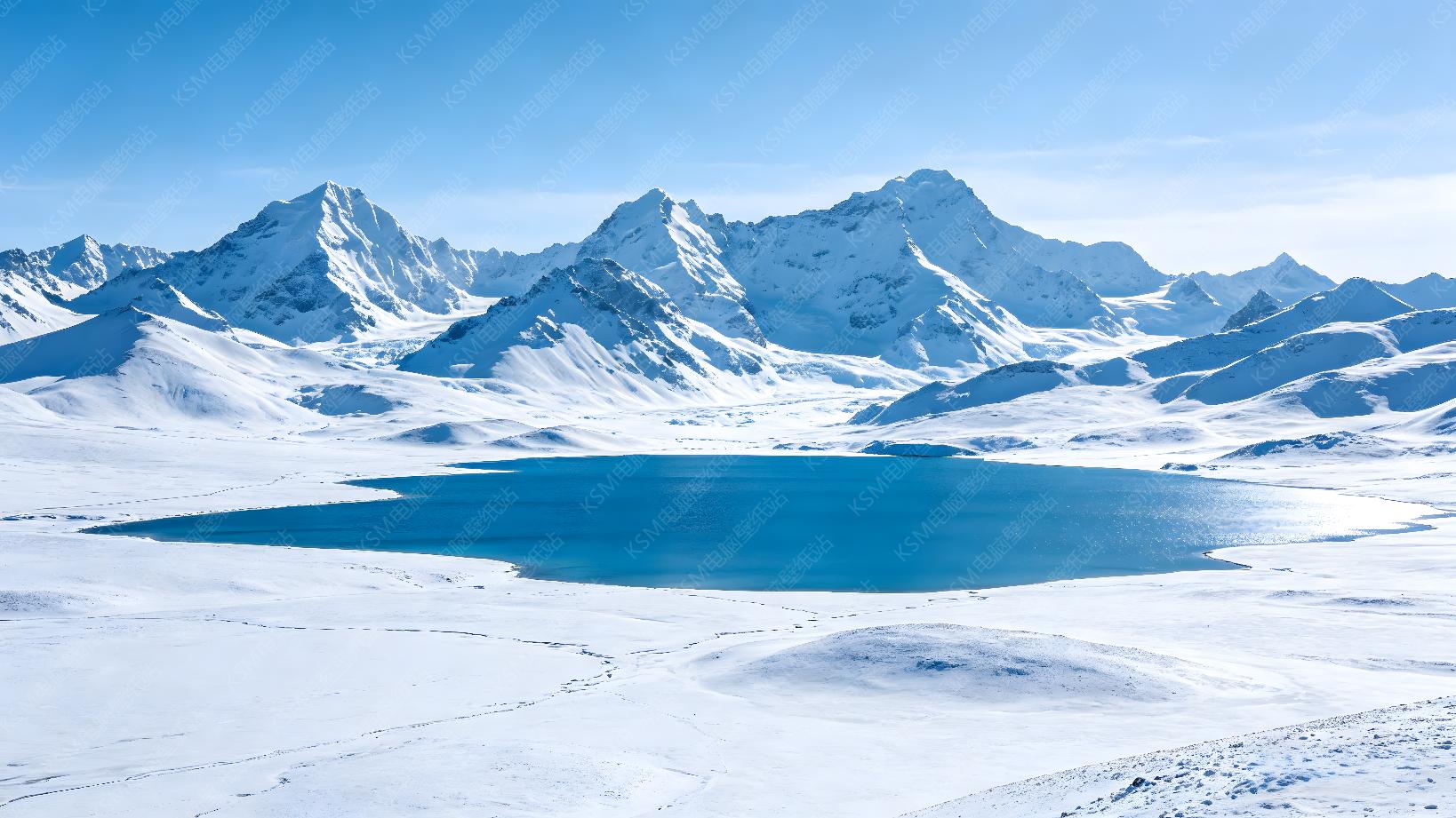 雪山冰湖
